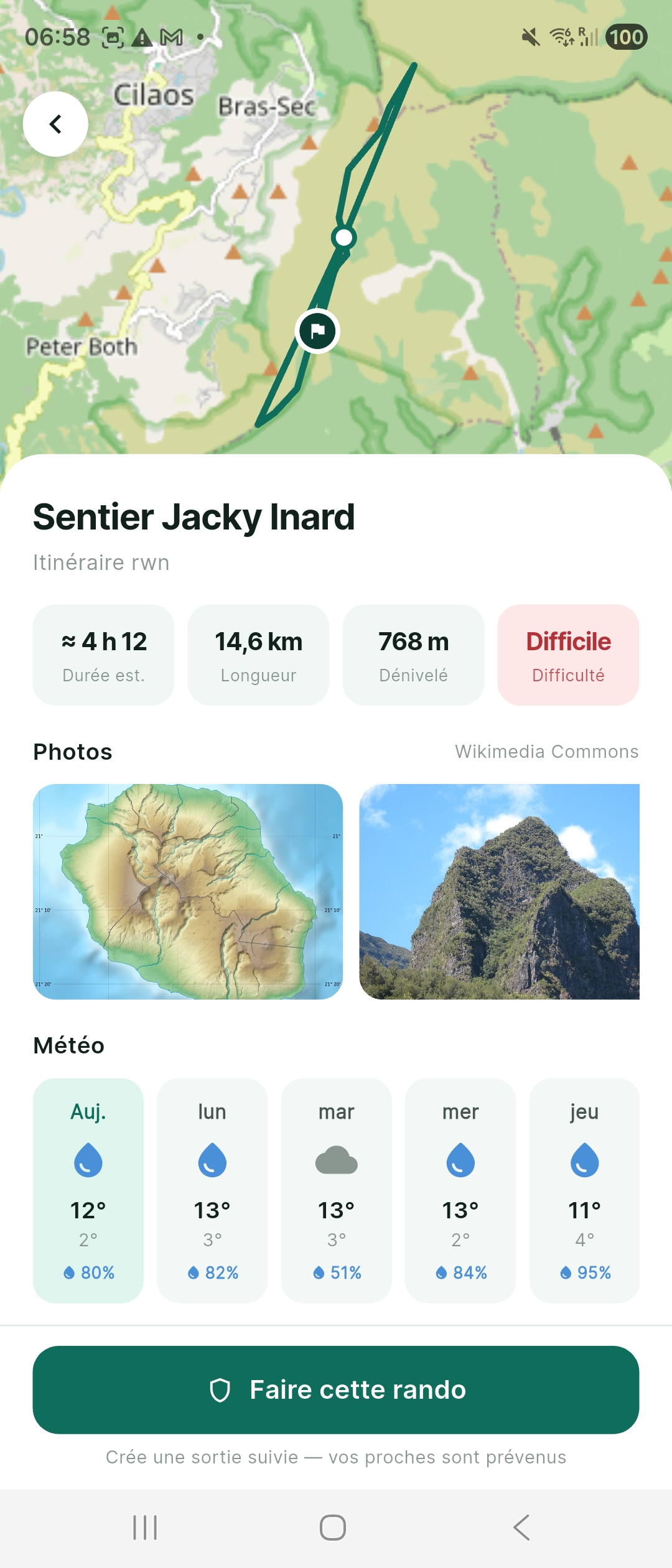 Fiche détaillée du Sentier Jacky Inard